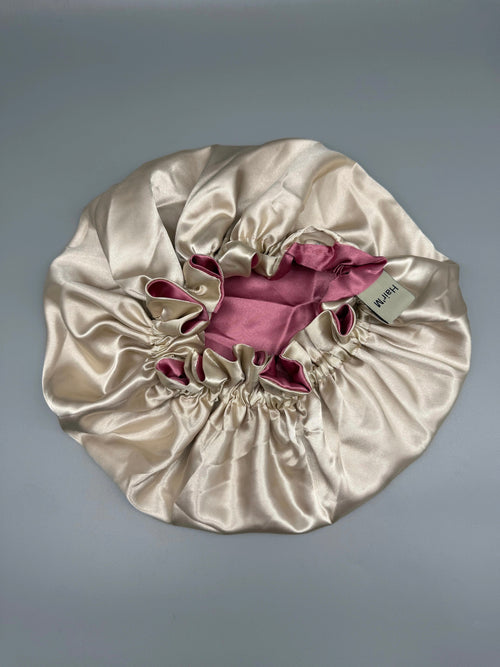 Bonnet de soie réversible