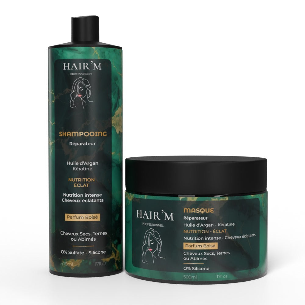 Duo Huile d'Argan Kératine