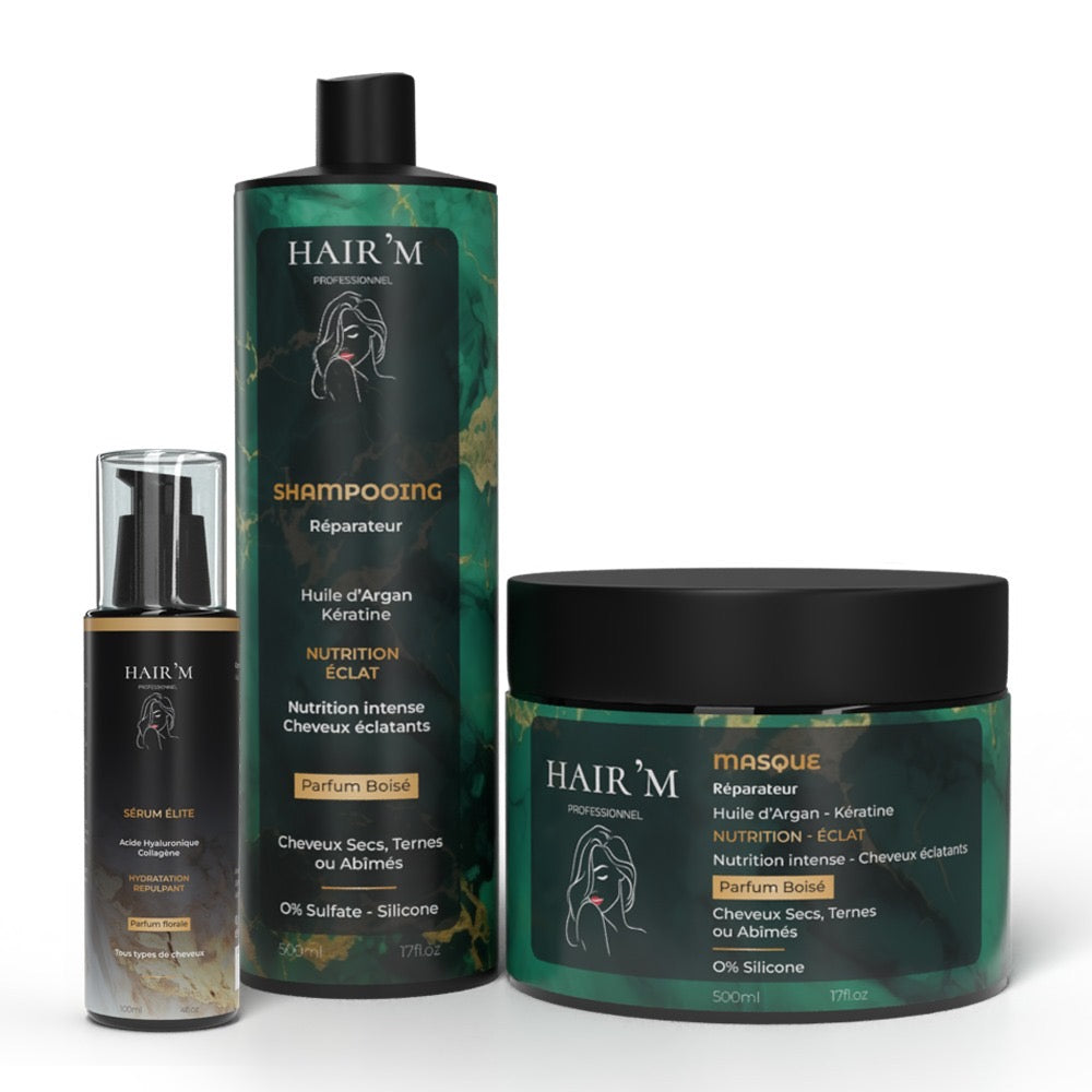 Gamme Huile d'Argan- Kératine Kit complet