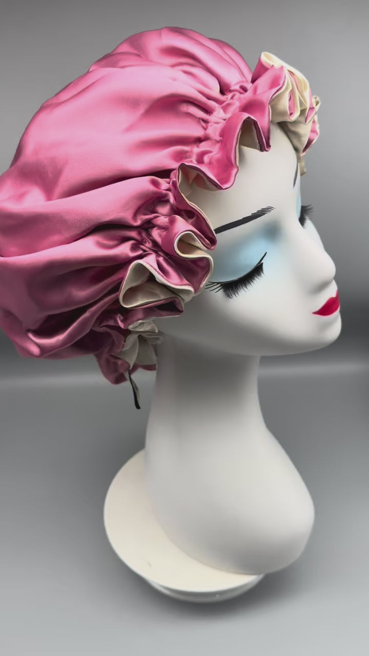 Bonnet de soie réversible